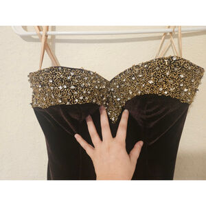 Women's Panoply Dress, Size 4, Brown and Gold